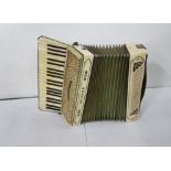 Hohner Button Accordion, 120 buttons, nicely decorated, good condition, complete with carrying case