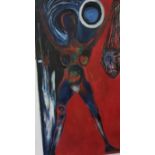 Christopher Jolly - Blue Nude, Oil on canvas, Unsigned, Framed, 60x39 (frame size)