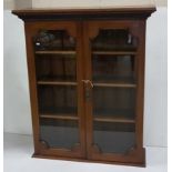 Glass fronted inverted Bookcase Top with 3 internal shelves, 104cm w x 123cm h x x 34cm d