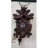 Vintage West Germany Cuckoo Clock with deer mount