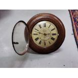 German Wag of the Wall Clock, inlaid walnut case, the painted dial stamped “WM Faller, Londonderry”,