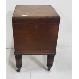 Georgina Mahogany Wine Cooler, the hinged lid bordered with darted mouldings, opening to a lead
