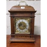 Oak cased Double Fusee Bracket Clock, chimes on the quarter, half, three quarter and hour, with