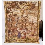 Modern Wall Hanging – Persian Figures at a well by a forest, 150cm x 110cm