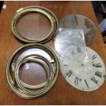 10 Brass Framed Clock Bezels, some with glass fronts, all round (various sizes)