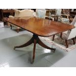 English Regency Design Good Quality Reproduction Dining/Centre Table, with a cross banded top,