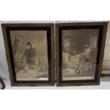 Pair of original Moreland Lithographs, framed – “The Poacher” & “The Millers” (2)