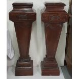 Matching Pair of mid-20thC Mahogany Pedestals in the Regency design, each 1.2 m h x 38cm w