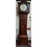 Late 19thC Mahogany Cased Grandfather Clock, the dial stamped “Milton”, Dublin 210cmH, 50cmW
