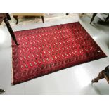 Afghanistan Rug – fine woven red ground Afghan Belouchi Tribal Rug “Princess Bacarra” design, 1.60 x
