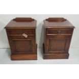 Matching Pair of Reproduction Bedside Cabinets, each with a single drawer and cabinet