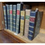 8 x Victorian leather spine Books - 5 x Saturday Review, 1870/72 and 3 x assorted Sunday Magazines