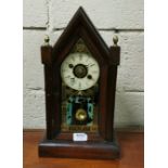 American Mantle Clock, in steeple-shaped case, 40cm x 22cm