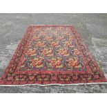 Bespoke floral pattern Hand Woven Persian Village Carpet with an unusual multiple pink floral
