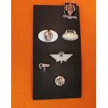 6 original motor car lapel pins – 2 x Austin, 2 x MG, 1 x Wolseley, 1 x AA (6)