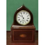 Mantel Clock with a platform escapement, stamped R & C Co, “Made in Paris”, with an alarm, in an