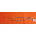 2 Solid Silver Curb Link Necklaces (1 x 20 gr, 1 x 13 gr, S-hook catch), each about 30cm drop