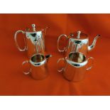 4 Piece Hotel Ware Tea Set, stamped on base - W.R.H & Co Hotel Sheffield