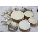36 x Royal Doulton “The Romance Collection” Dinner and Side Plates, a white china breakfast set