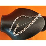 3 Silver Bracelets – 1 heavy Chain Link Design 22gr, 1 curb link 6gr stamped H. Gas & a 1 modern 8