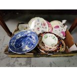 Boxed Collection of China - floral bowls, plates etc