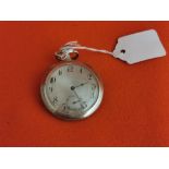 Late 19thC Pocket Watch, in a silver case (stamped 0.800 and numbered inside the case), with a