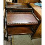 2 x 1950’s hostess trolley’s – 1 oak & 1 mahogany