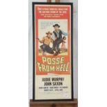 Movie Poster - "Posse From Hell " with Audie Murphy, John Saxon, printed in USA 1961, black frame,