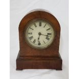 Mahogany case & dome Mantel piece (dated 1896, the works stamped W & H) 29cm x 20cm