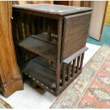 Early 20th Oak Revolving Library Floor Bookcase, with an adjustable writing slope,