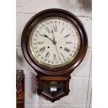 American Ansonia Clock Company, NY, USA, a time and date hand wall clock, 64cm x 42cm