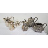 3 Piece German Hotel Plated ware & a 3-piece EPBM Tea Set (6)