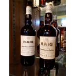 Two old bottle of Haig's Gold Label blended whisky,