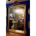 19th C. gilt wood and gesso French mirror {135 cm H x 90 cm W}.