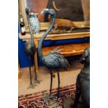 Exceptional quality cast Bronze model of a Flamingo (124 cm H}.