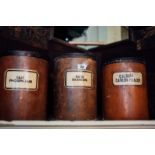 Three early 20th C. chemist containers.