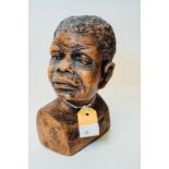Small light coloured bust (Said to be Mandela) Shona,
