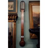 Rare 19th C. stick barometer by F.M. Moore, Belfast & Dublin.