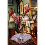 Victorian ruby glass epergne.