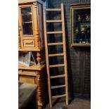 19th. C. painted pine orchard ladder.