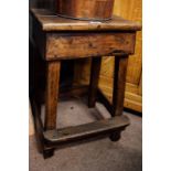 Early 20th. C. pine shop keeper's stool.