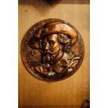 Embossed copper wall plaque depicting Peter Paul Rueben's