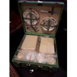 1960's picnic case with contents.