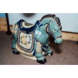 Chinese ceramic footstool in the form of a horse.