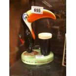 Guinness Carltonware Toucan lamp base.