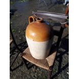 Stoneware flagon.