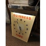 Rare Guinness Time light up wall advertising clock.