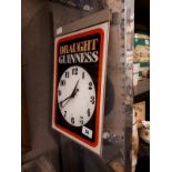 Unusual 1970's hanging Draught Guinness advertising clock.