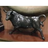 Bronze sculpture of prize wining bull 21"H x 15" H