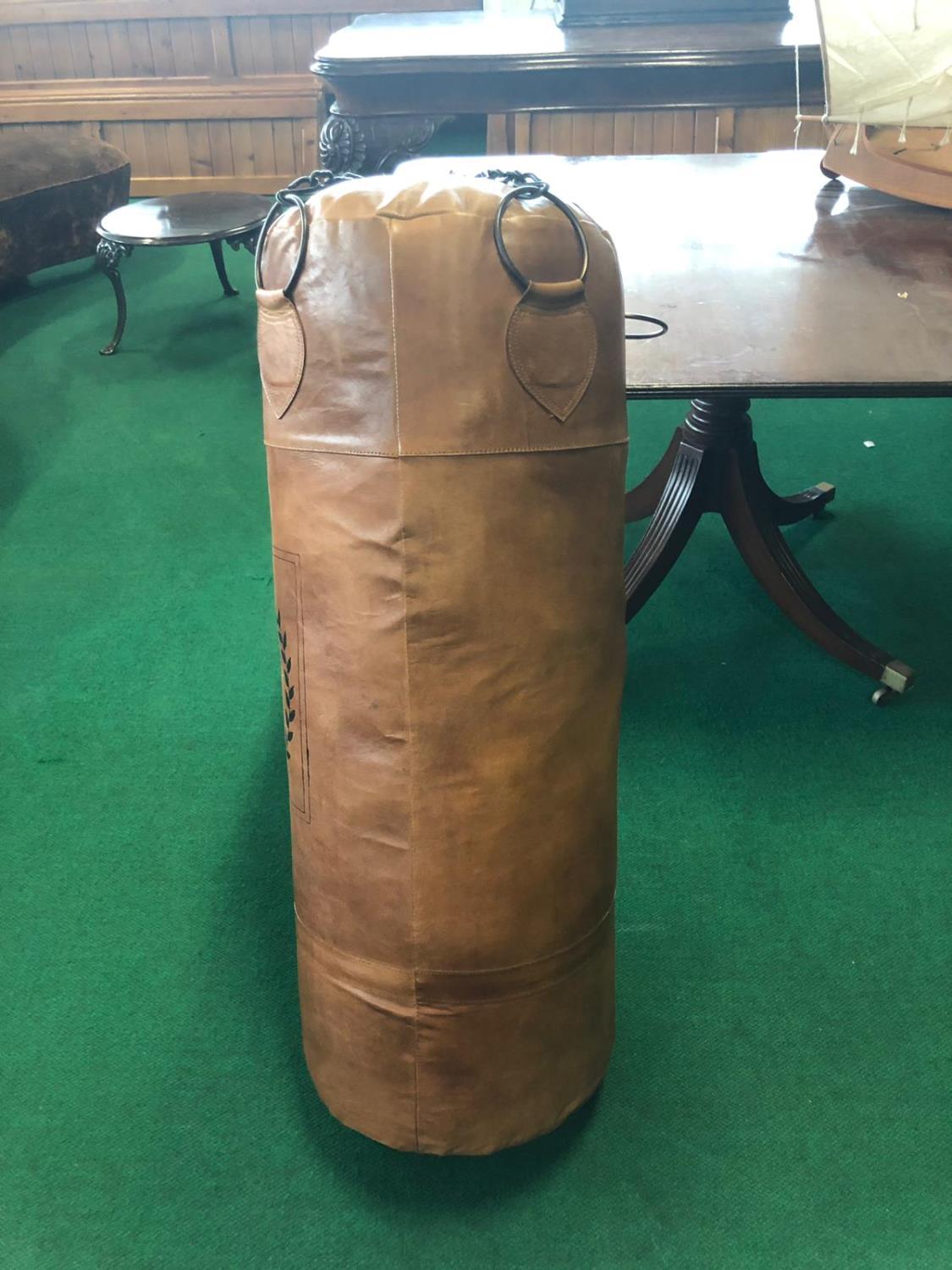 Vintage leather punch bag